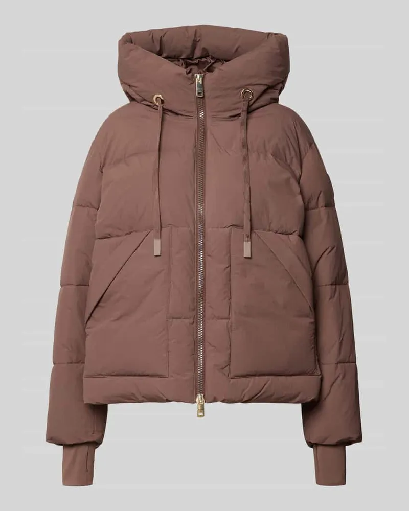 Mos Mosh Regular Fit Jacke in Stepp-Optik Modell 'Ollie Dunkelbraun