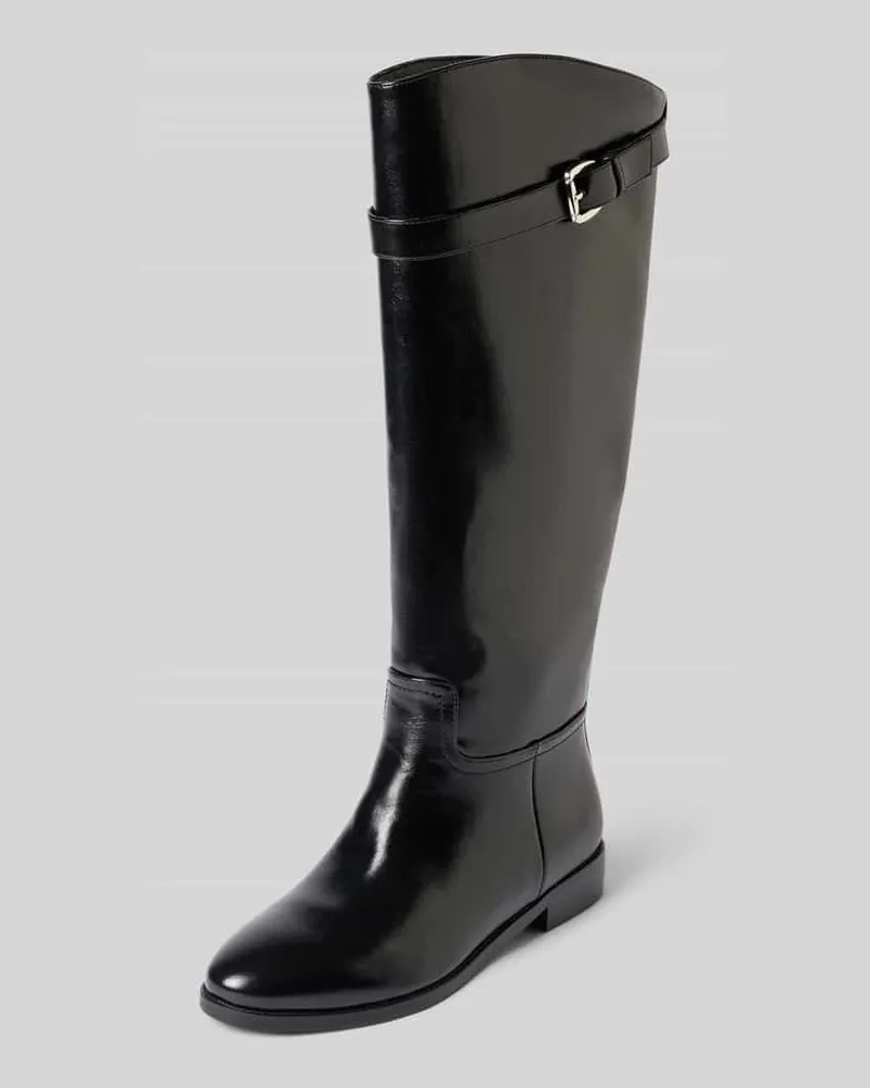 BIANCO. Stiefel mit Riemen und Dornschließe Black