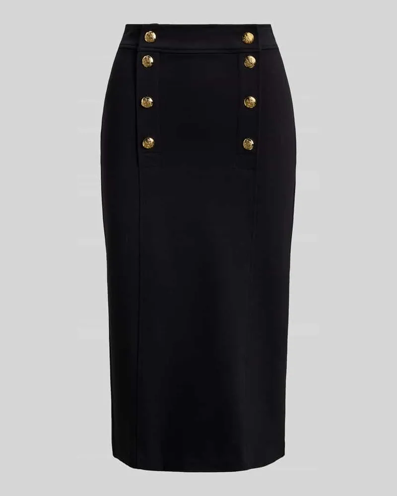Ralph Lauren Tapered Fit Bleistiftrock aus Viskose-Mix Black