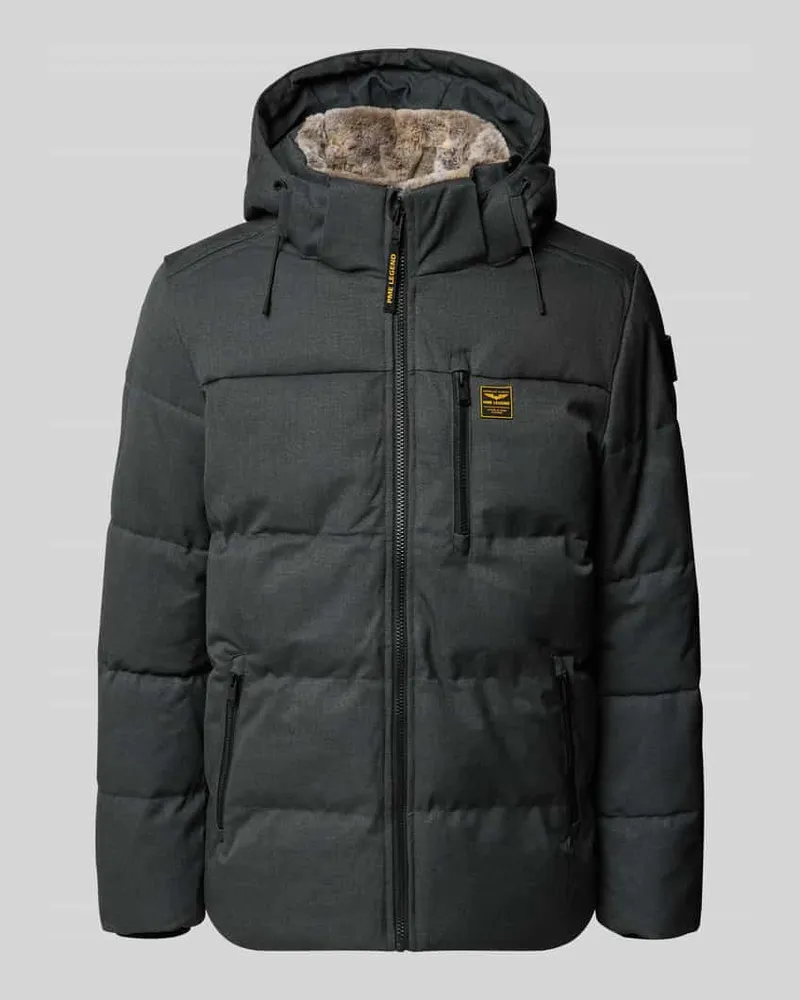 PME Legend Regular Fit Steppjacke mit Viskose-Anteil Modell 'YET Anthrazit