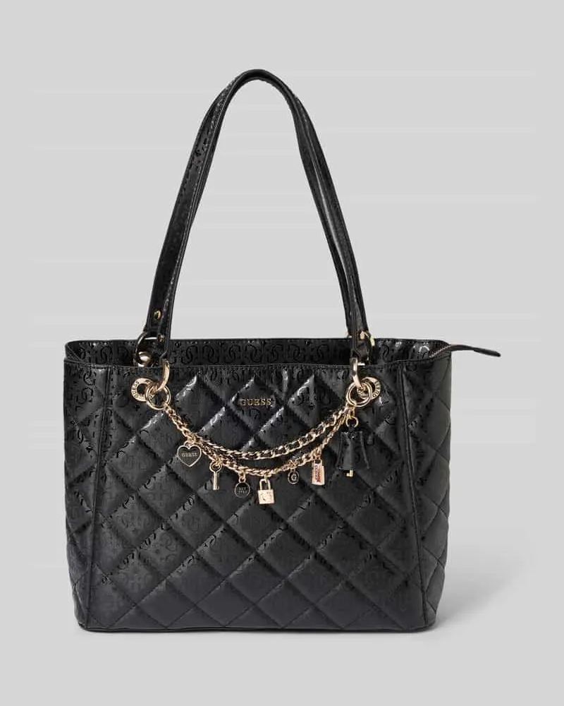 Guess Umhängetasche mit Ketten-Detail Modell 'LIBBY NOEL TOTE Black