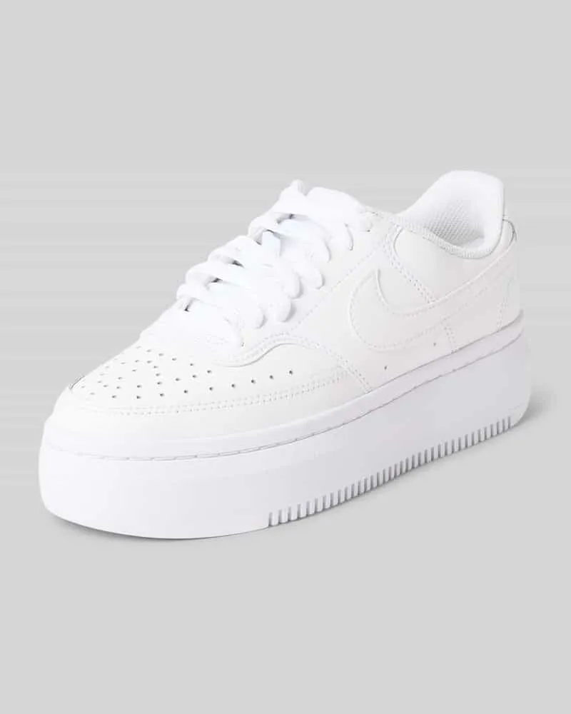 Nike Sneaker aus Leder-Mix mit Logo-Detail Modell 'Court Vision Weiss