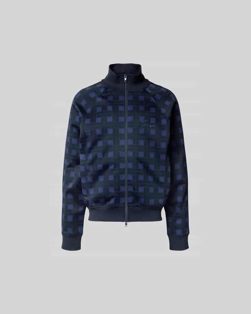 Kenzo Sweatjacke mit Logo-Stitching Dunkelblau
