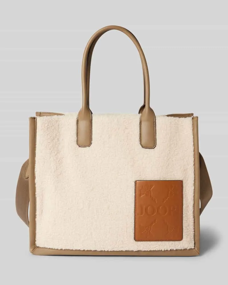 JOOP! Tote Bag mit Label-Patch Modell 'pezza peluche aurelia Stein