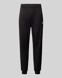 EA7 Regular Fit Sweatpants mit Label-Print Black