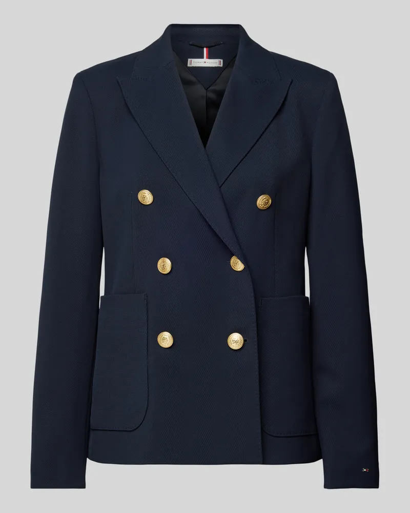 Tommy Hilfiger Blazer mit aufgesetzten Taschen Dunkelblau