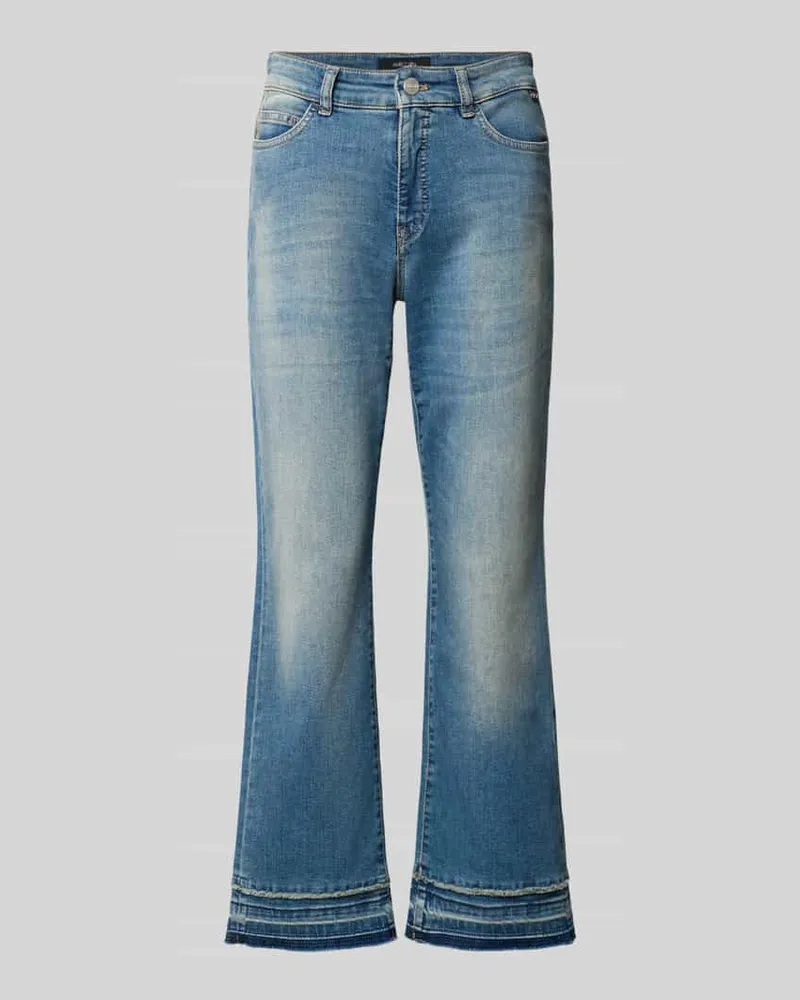 Marc Cain Flared Fit Jeans aus Baumwoll-Mix in verkürzter Passform Jeansblau