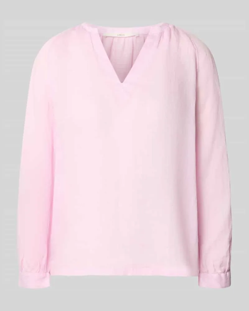 Lanius Regular Fit Tunikabluse aus Ramie Rosa