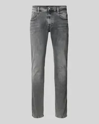 Replay Slim Fit Jeans im Used-Look Modell 'ANBASS Silber