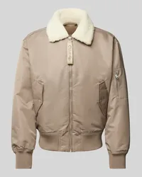 Calvin Klein Jacke mit Label-Print Modell 'AVIATOR Beige