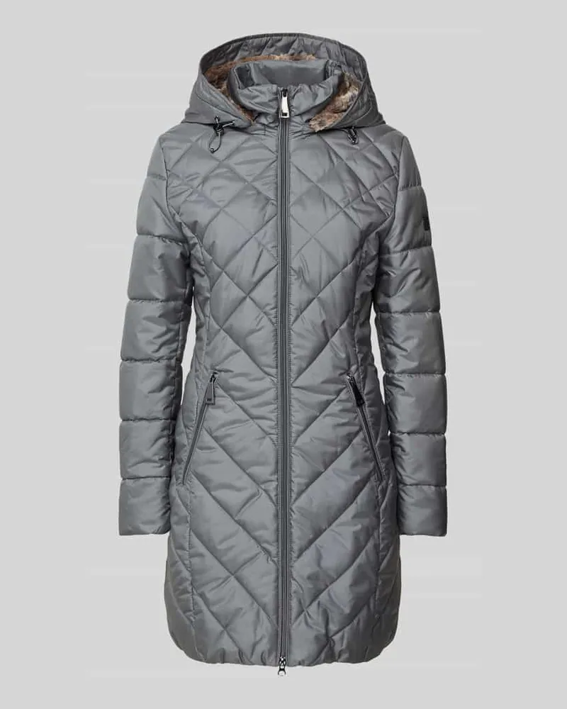 Betty Barclay Steppmantel mit Reißverschlusstaschen Rauchblau