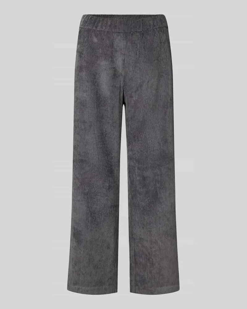 MAC Jeans Cropped Cordhose mit elastischem Bund Modell 'CHIARA Anthrazit