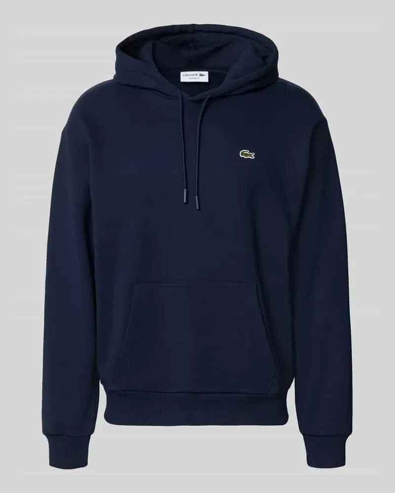 Lacoste Relaxed Fit Hoodie aus Baumwoll-Mix Marine