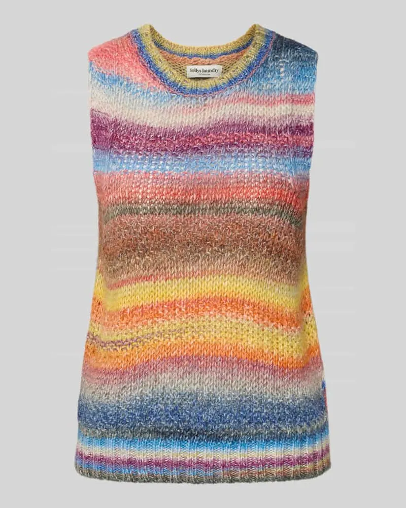 Lollys Laundry Strickshirt mit Rundhalsausschnitt Modell 'Dova Orange