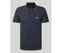 Regular Fit Poloshirt mit Label-Stitching Modell 'Paule