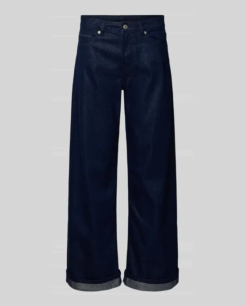 Pepe Jeans Wide Leg Jeans aus Baumwoll-Mix Modell 'LINA SHINE Blau