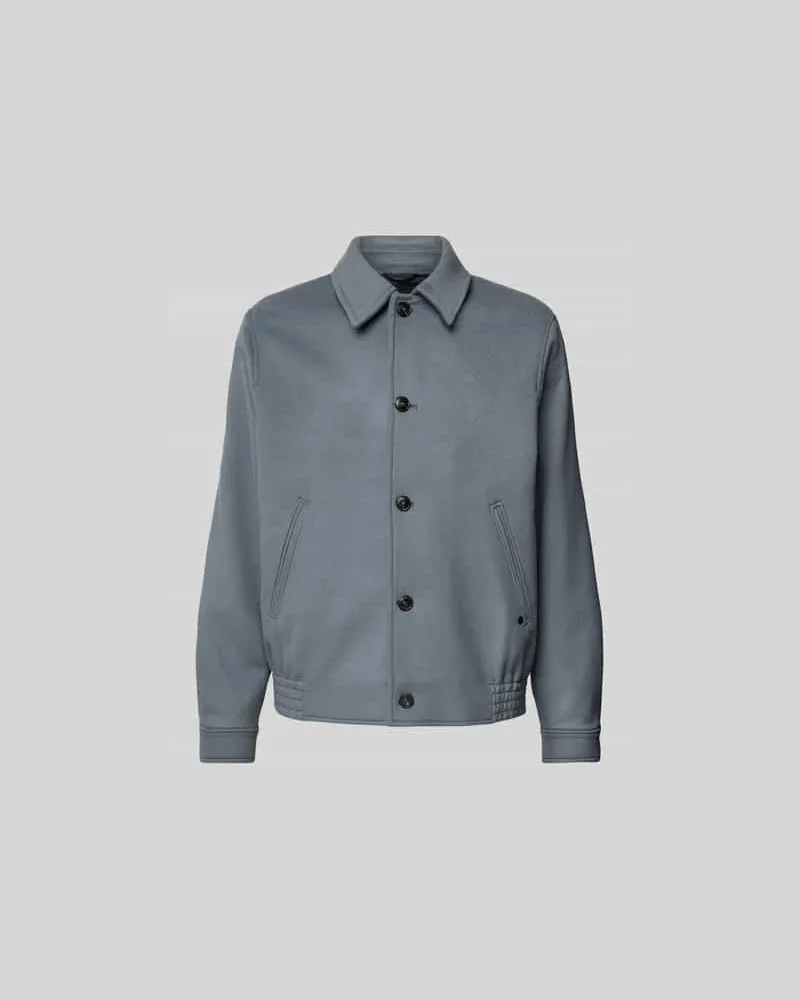 Closed Hemdjacke mit Umlegekragen Blau