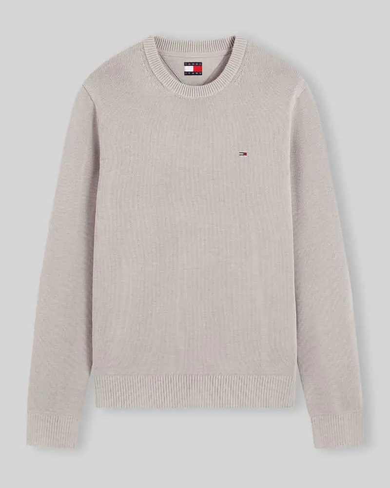 Tommy Hilfiger Regular Fit Pullover aus reiner Baumwolle Beige
