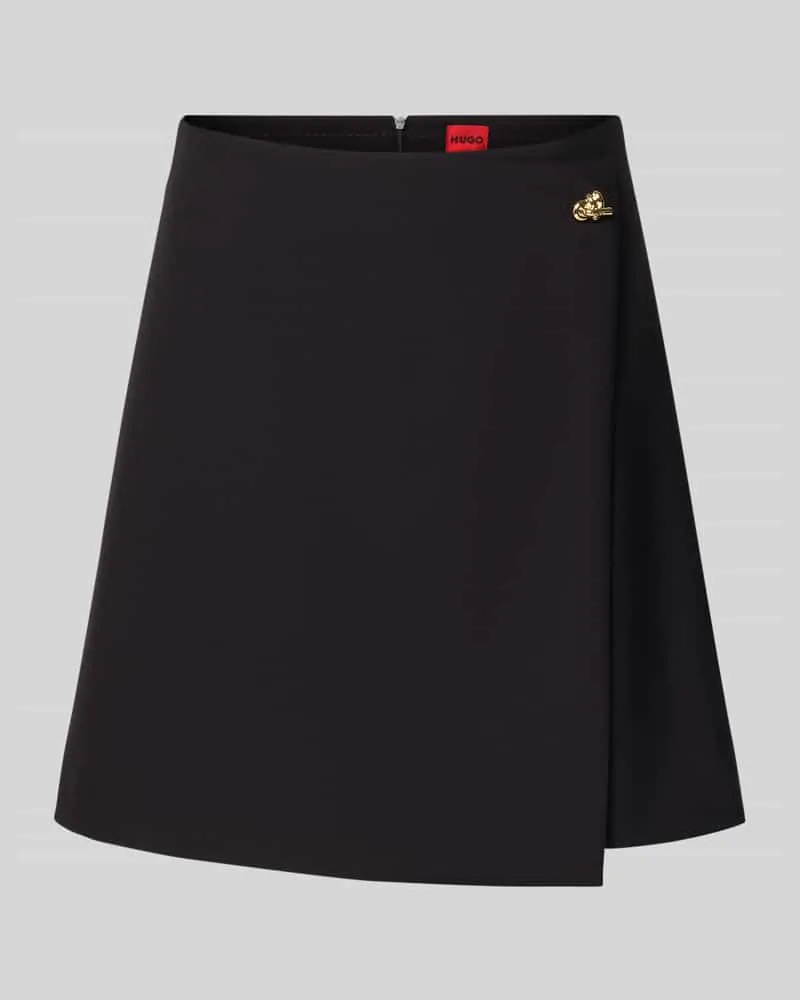HUGO BOSS Ausgestellter Mini-Rock mit Viskoseanteil Modell 'RALUNI Black