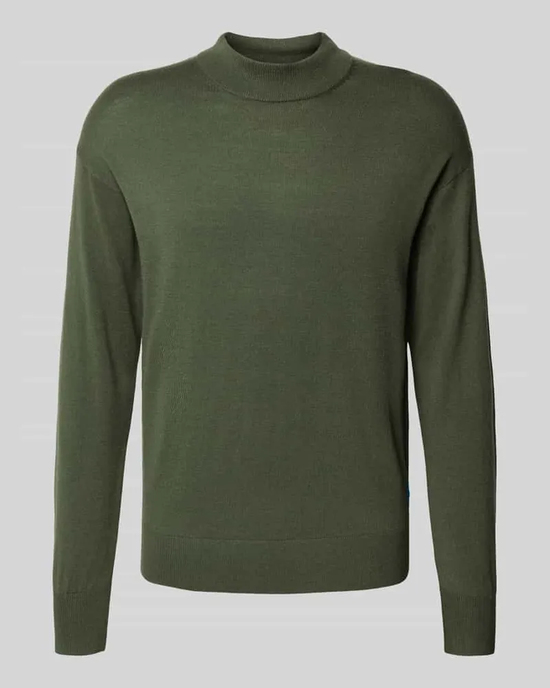 Scotch&Soda Strickpullover mit gerippten Abschlüssen Oliv