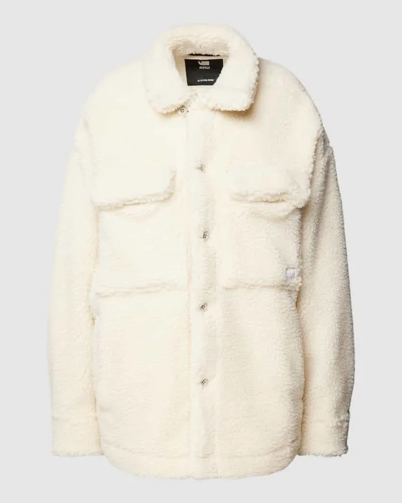 G-STAR RAW Oversized Jacke mit Brusttaschen Offwhite