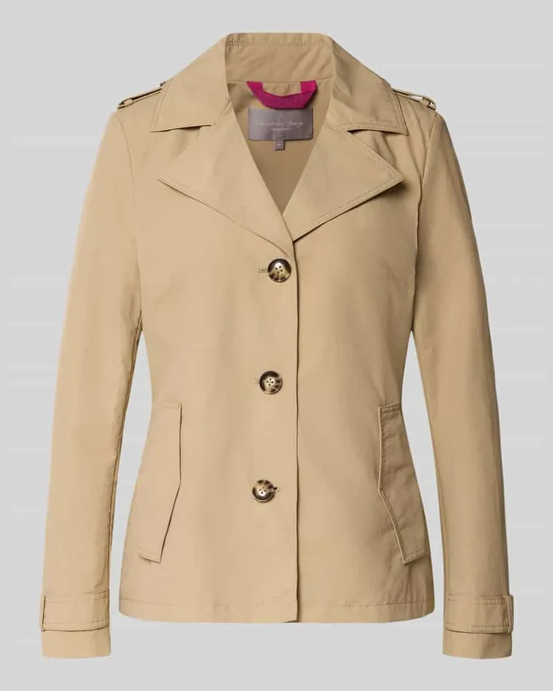 Christian Berg Regular Fit Jacke mit Reverskragen Sand