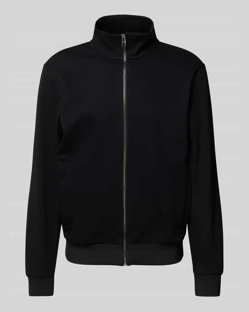 HUGO BOSS Sweatjacke mit Stehkragen Black