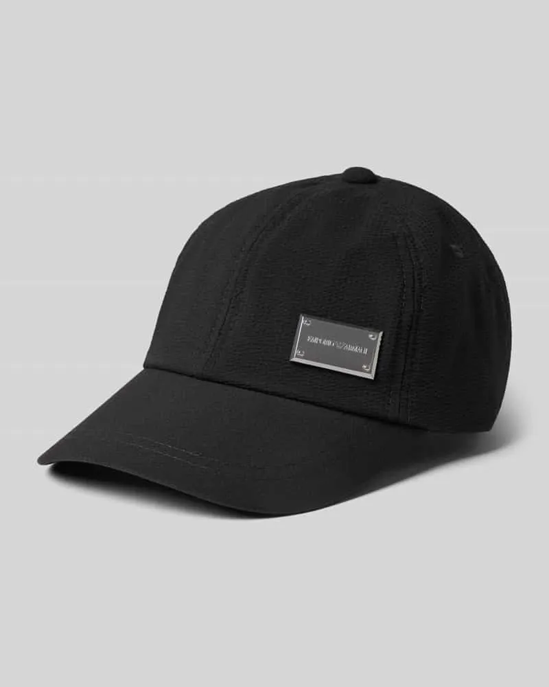 Emporio Armani Basecap mit Label-Applikation Black