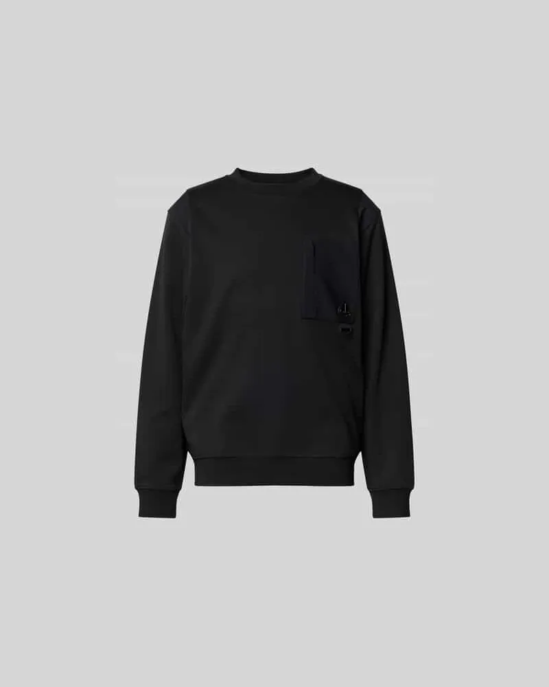 Moose Knuckles Sweatshirt mit gerippten Abschlüssen Black