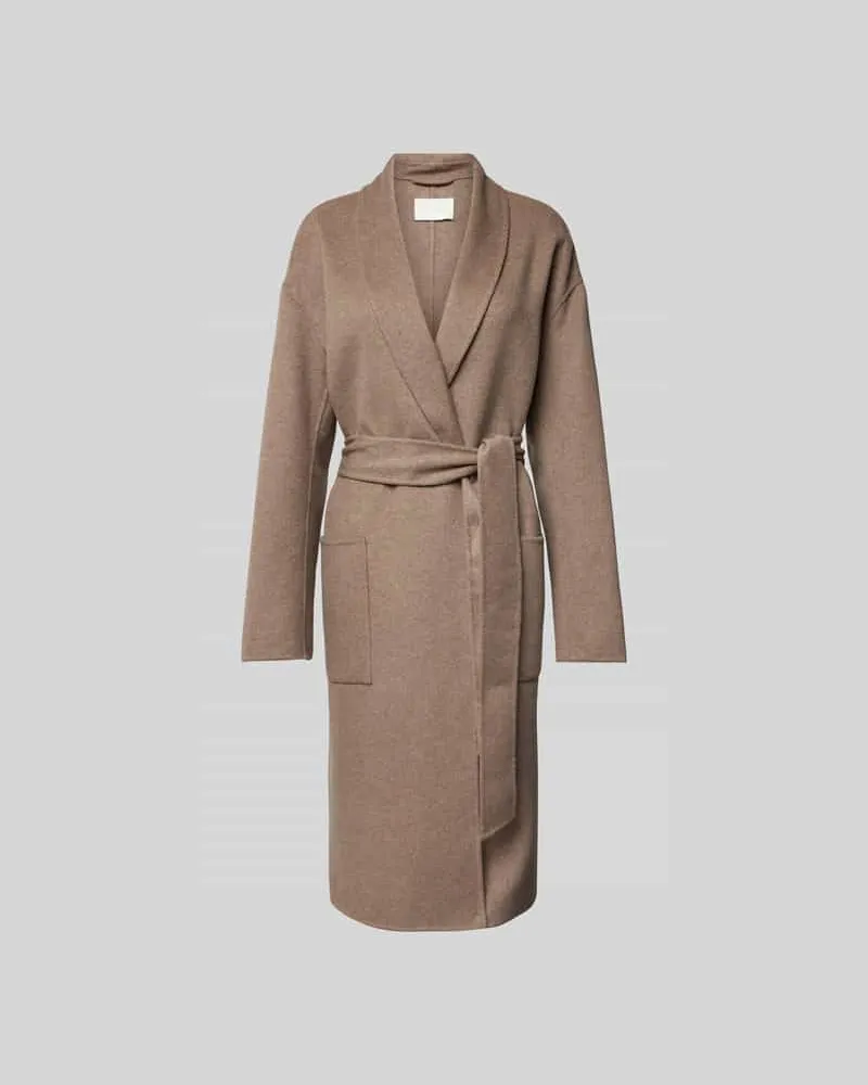 Juvia Mantel mit Taillengürtel Taupe