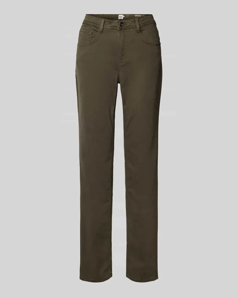 Brax Straight Fit Jeans im 5-Pocket-Design Modell 'STYLE.MARY Khaki