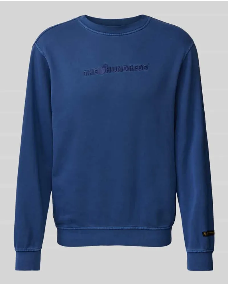 The Hundreds Sweatshirt mit Label-Stitching Modell 'Bar Marine