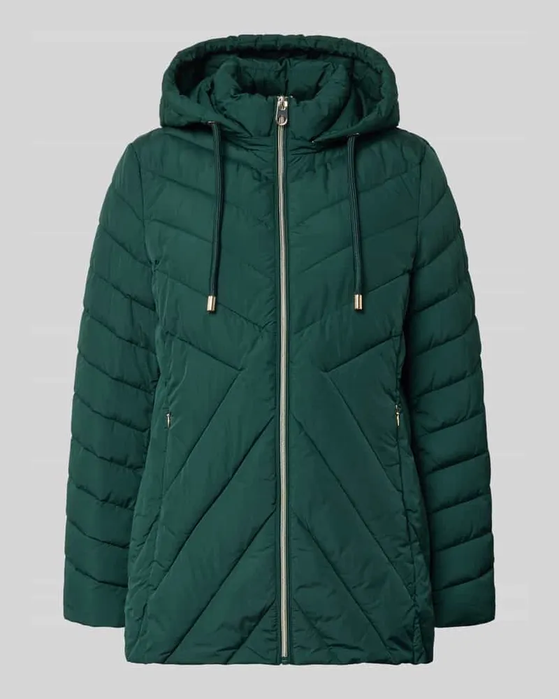 Christian Berg Steppjacke mit Reißverschlusstaschen Dunkelgruen