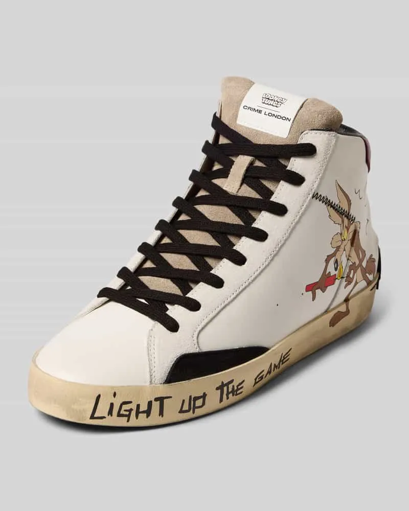 Crime Sneaker mit Label-Detail Weiss