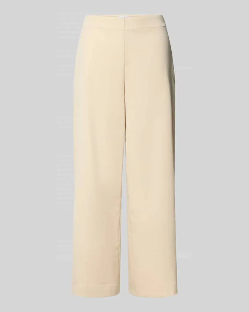 COMMA Wide Leg Anzughose mit Strukturmuster Sand