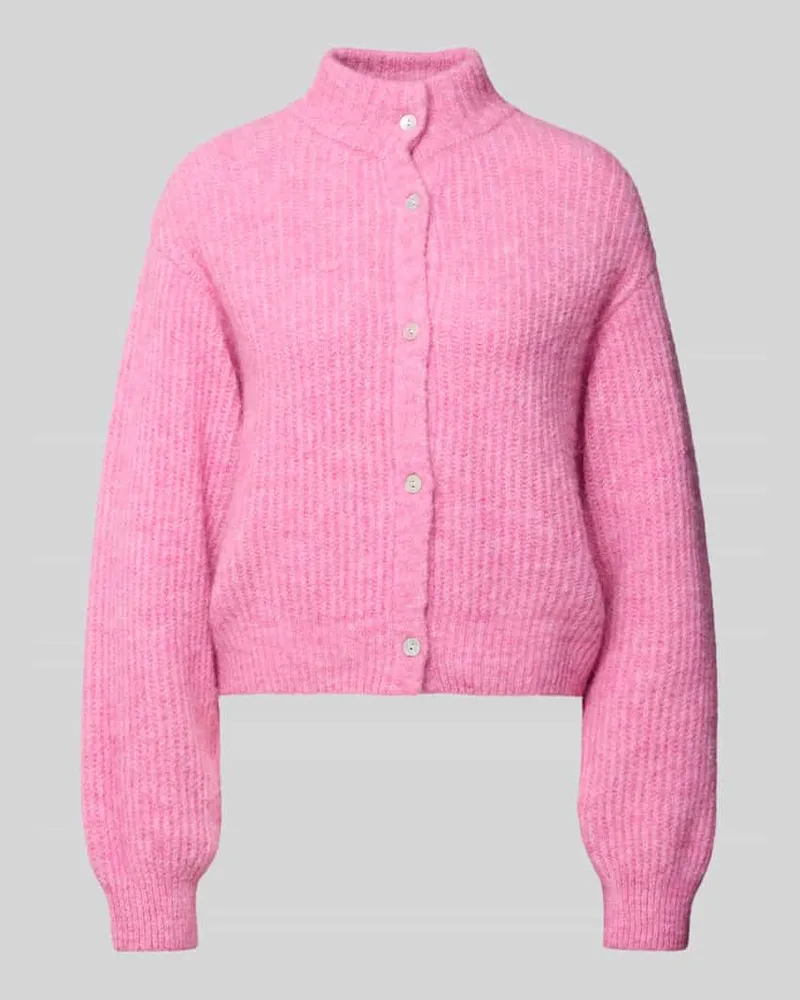 American Vintage Strickjacke mit mit Alpaka-Leinen-Anteil Rosa