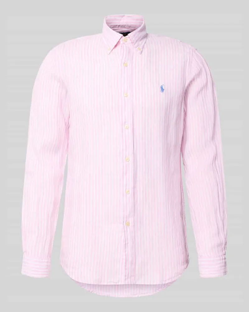 Ralph Lauren Regular Fit Freizeithemd aus reinem Leinen Pink