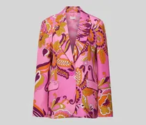 Blazer mit Allover-Muster und Pattentaschen