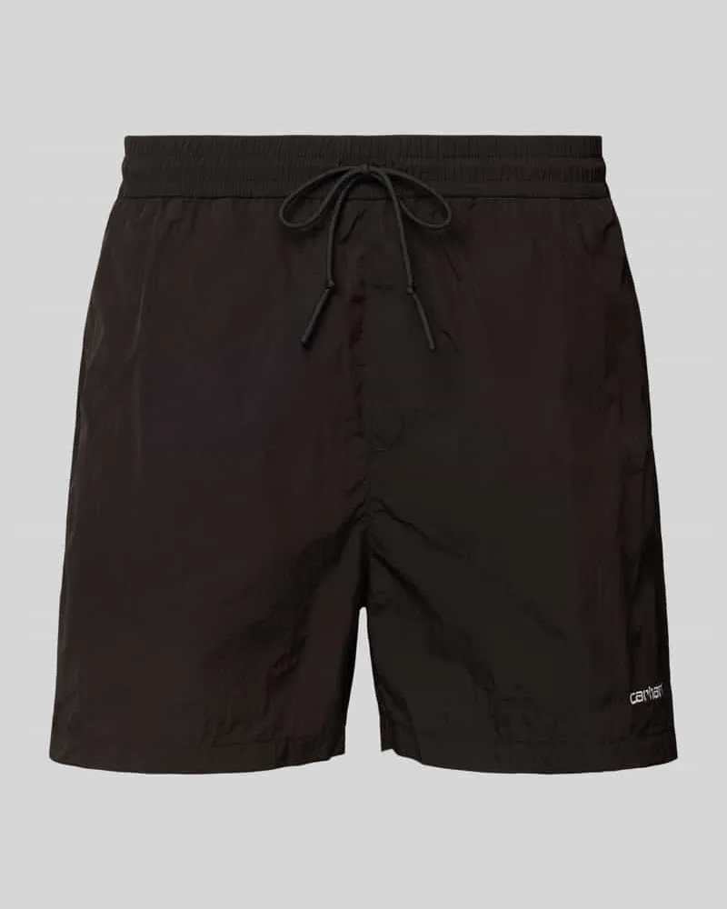 Carhartt WIP Shorts mit elastischem Bund Modell 'FLINT Black