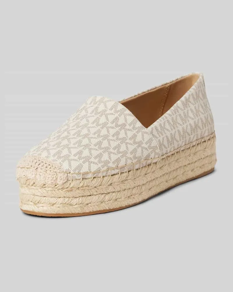 Michael Kors Espadrilles mit Logo-Print Modell 'LYNN Ecru