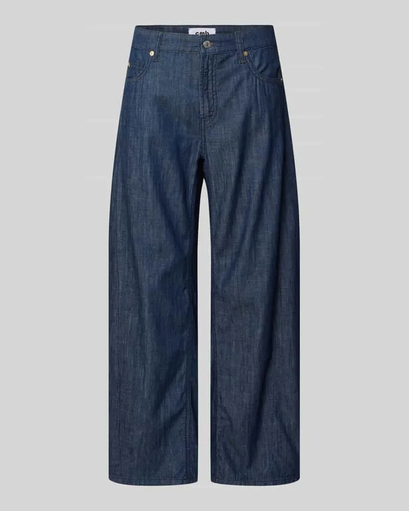 Cambio Barrel Fit Jeans aus reiner Baumwolle Modell 'ORIA Dunkelblau