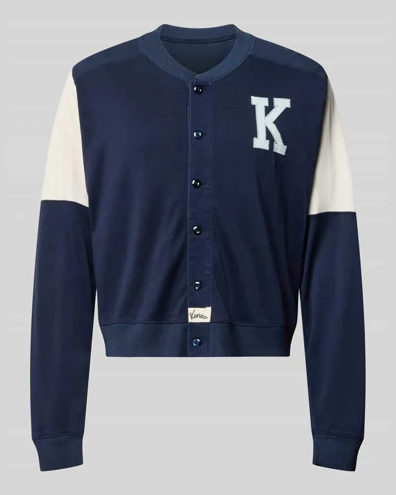Kenzo Strickjacke aus Viskose-Baumwoll-Mix Marine