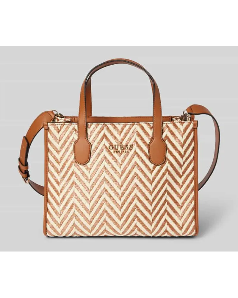 Guess Handtasche mit grafischem Muster Modell 'SILVANA Beige