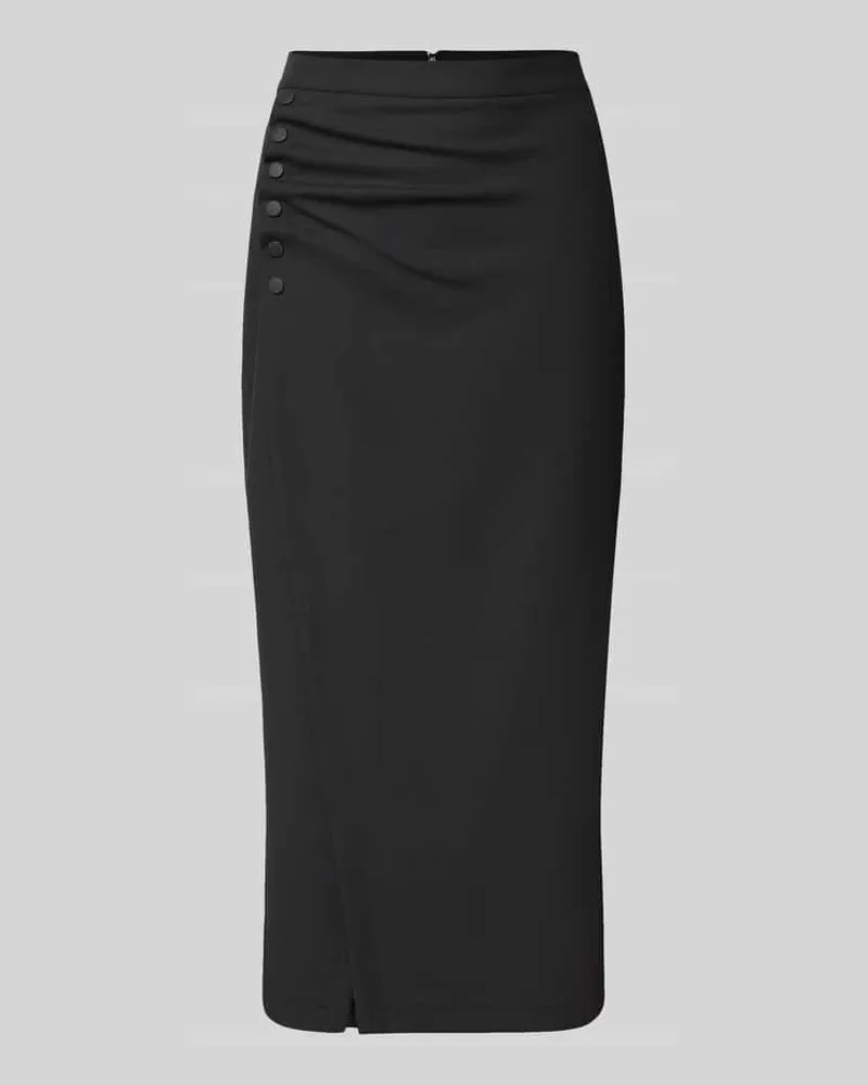 Emporio Armani Midirock mit Viskose-Anteil Black