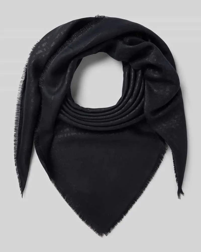 HUGO BOSS Schal mit Woll-Anteil Modell 'LEDONIALUREX Black