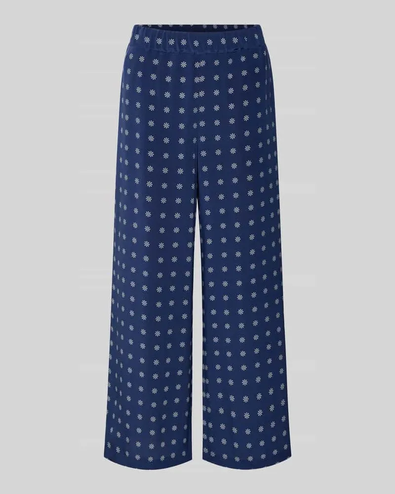 Max Mara Relaxed Fit Weite Hose aus reiner Seide Modell 'EUSEBIO Dunkelblau