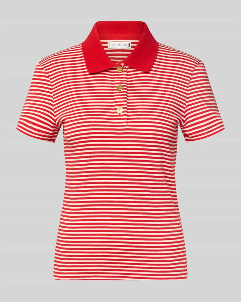 Tommy Hilfiger Slim Fit Poloshirt aus reiner Baumwolle Rot