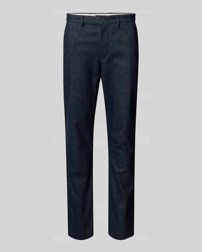 Tommy Hilfiger Slim Fit Stoffhose aus Baumwoll-Mix Modell 'BLEECKER Marine