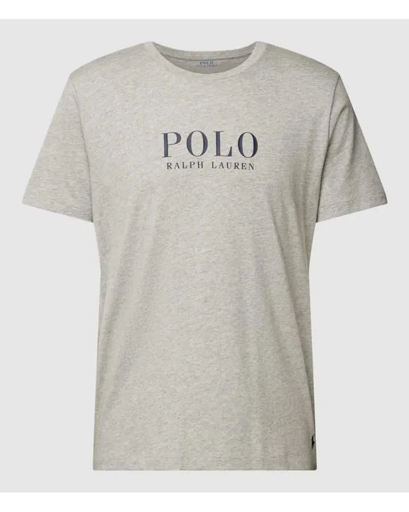 Ralph Lauren T-Shirt mit Label-Print Mittelgrau