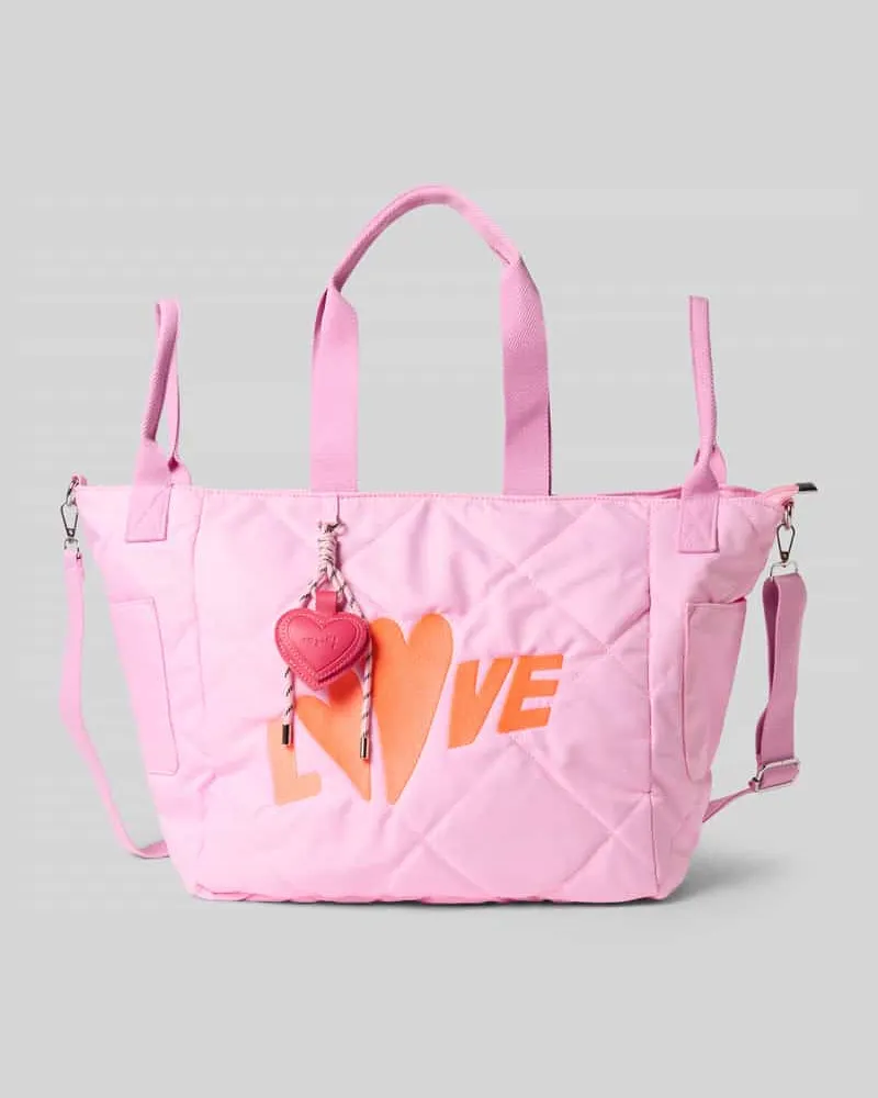 Miss Goodlife Shopper mit Stitching Modell 'Love Rosa